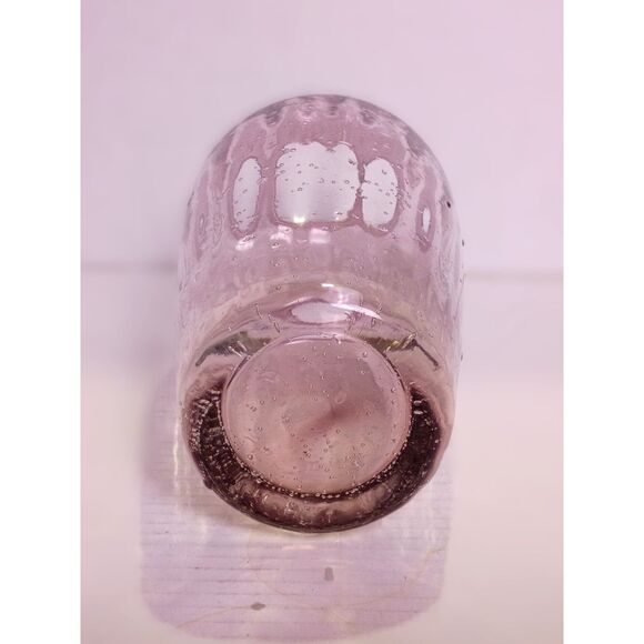 Beautiful Vintage Amethyst Bubble Glass Hand Blown 9.5" Vase - Picture 4 of 4